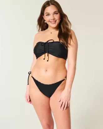 Partea de jos de bikini cu cravată laterală reversibilă