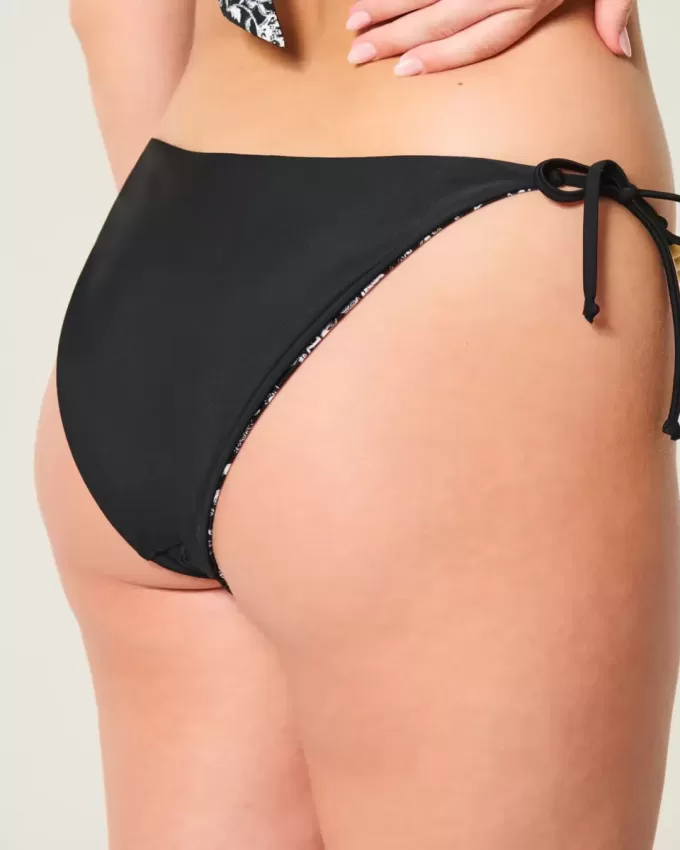 Partea de jos de bikini cu cravată laterală reversibilă Partea de jos de bikini cu cravată laterală reversibilă