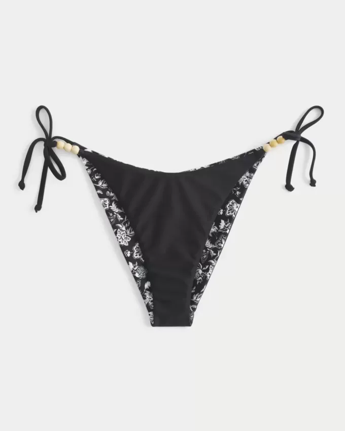 Partea de jos de bikini cu cravată laterală reversibilă Partea de jos de bikini cu cravată laterală reversibilă