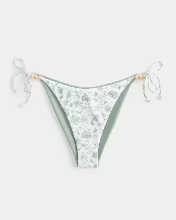 Partea de jos de bikini cu cravată laterală reversibilă Partea de jos de bikini cu cravată laterală reversibilă