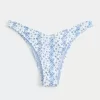 Partea de jos de bikini cu nervură, cu picioare înalte, talie în V Partea de jos de bikini cu nervură, cu picioare înalte, talie în V