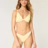 Partea de jos de bikini cu nervură, cu picioare înalte, talie în V Partea de jos de bikini cu nervură, cu picioare înalte, talie în V
