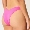 Partea de jos de bikini cu nervură, cu picioare înalte, talie în V Partea de jos de bikini cu nervură, cu picioare înalte, talie în V