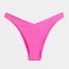 Partea de jos de bikini cu nervură, cu picioare înalte, talie în V Partea de jos de bikini cu nervură, cu picioare înalte, talie în V