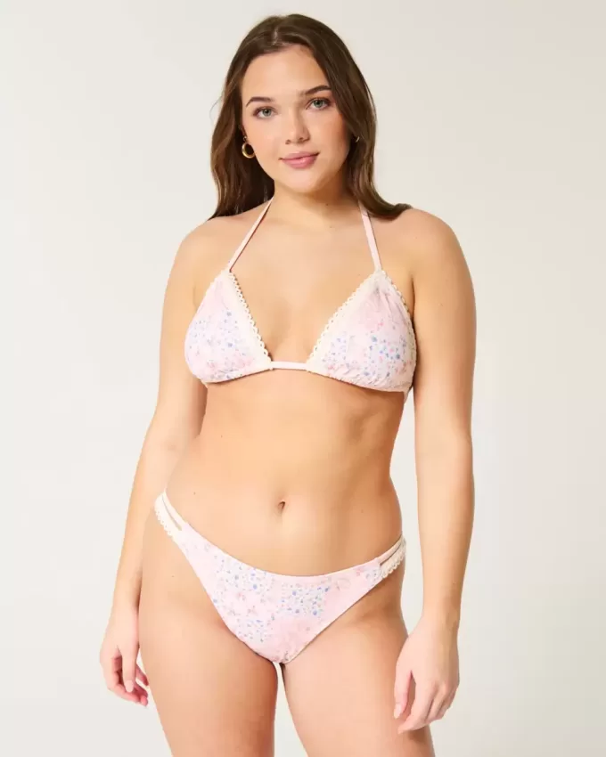 Partea de jos de bikini cu picioare înalte mixte în stil croșetat Partea de jos de bikini cu picioare înalte mixte în stil croșetat