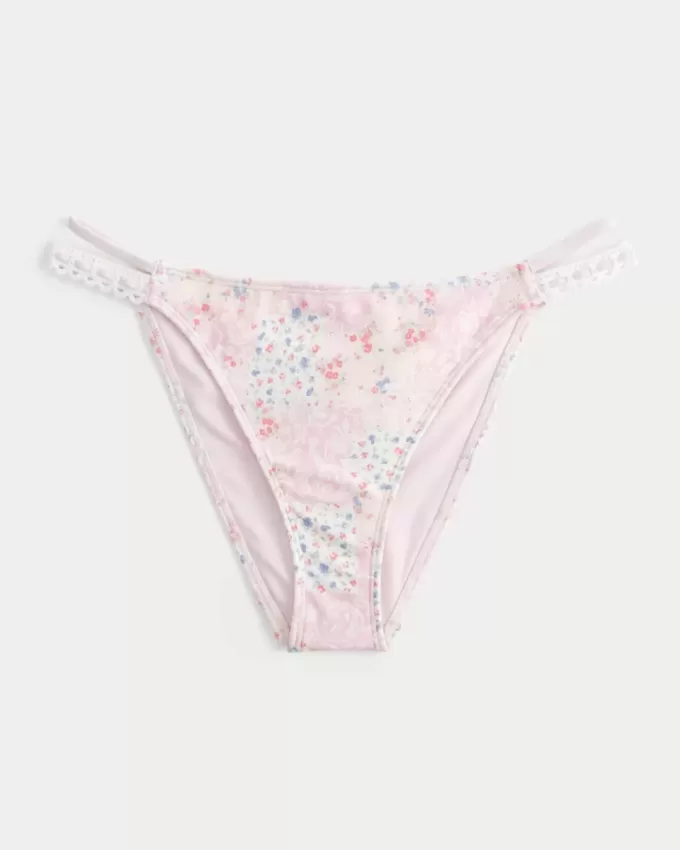 Partea de jos de bikini cu picioare înalte mixte în stil croșetat Partea de jos de bikini cu picioare înalte mixte în stil croșetat
