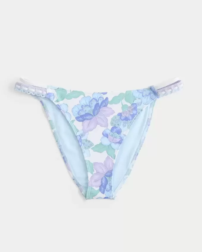 Partea de jos de bikini cu picioare înalte mixte în stil croșetat Partea de jos de bikini cu picioare înalte mixte în stil croșetat