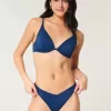 Partea de jos de bikini cu picior înalt cu nervură Partea de jos de bikini cu picior înalt cu nervură