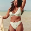 Partea de jos de bikini cu picior înalt cu nervură Partea de jos de bikini cu picior înalt cu nervură