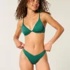 Partea de jos de bikini cu picior înalt cu nervură Partea de jos de bikini cu picior înalt cu nervură