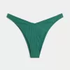 Partea de jos de bikini cu picior înalt cu nervură Partea de jos de bikini cu picior înalt cu nervură