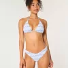 Partea de jos de bikini cu picior înalt cu smock Partea de jos de bikini cu picior înalt cu smock