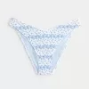 Partea de jos de bikini cu picior înalt cu smock Partea de jos de bikini cu picior înalt cu smock