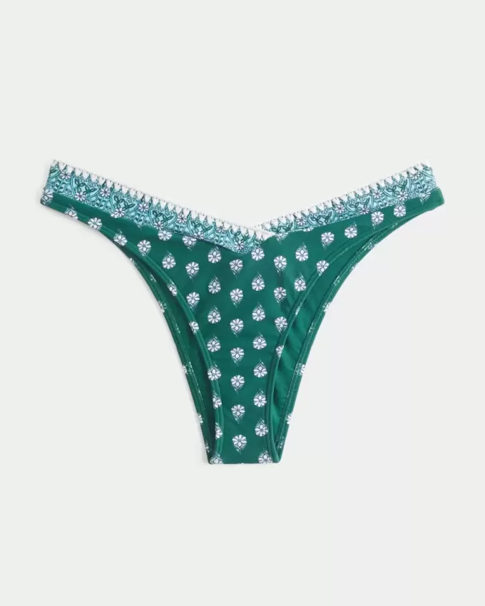 Partea de jos de bikini cu talie în V, cu picioare înalte Partea de jos de bikini cu talie în V, cu picioare înalte