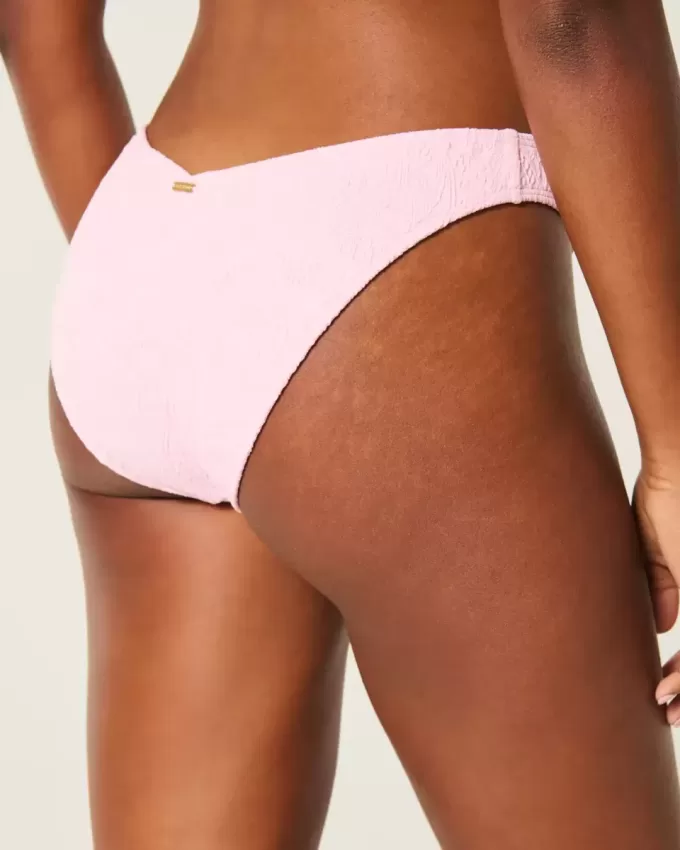 Partea de jos de bikini înfățișată din jacquard cu talie în V cu picioare înalte Partea de jos de bikini înfățișată din jacquard cu talie în V cu picioare înalte