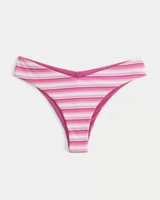 Partea de jos de bikini reversibilă cu talie în V