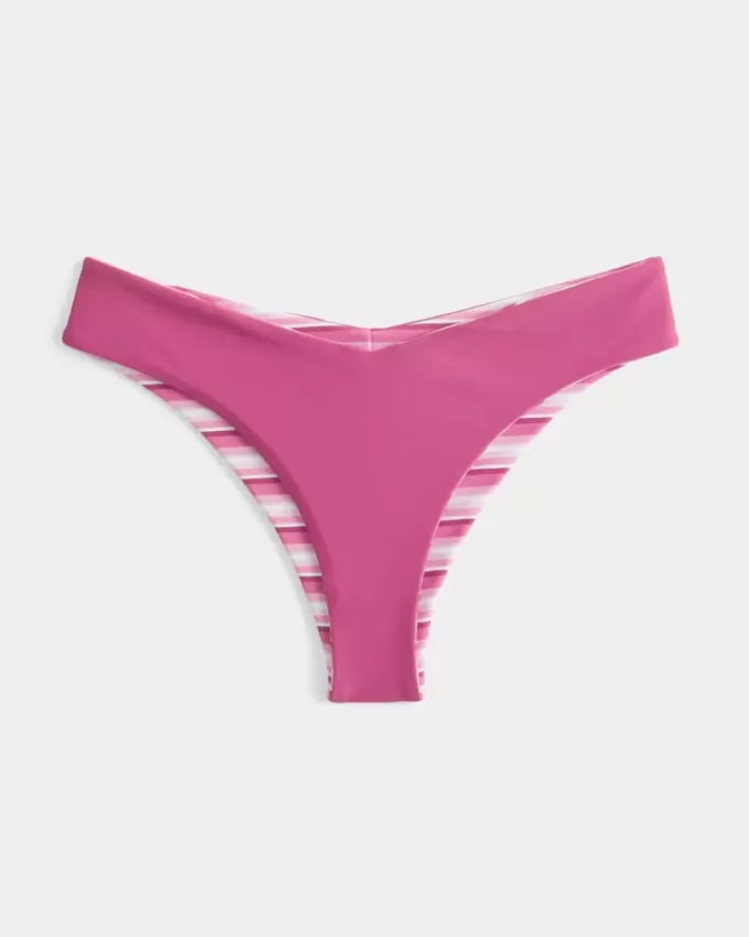 Partea de jos de bikini reversibilă cu talie în V Partea de jos de bikini reversibilă cu talie în V