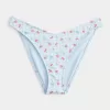 Partea de jos de bikini striată cu picior înalt Partea de jos de bikini striată cu picior înalt