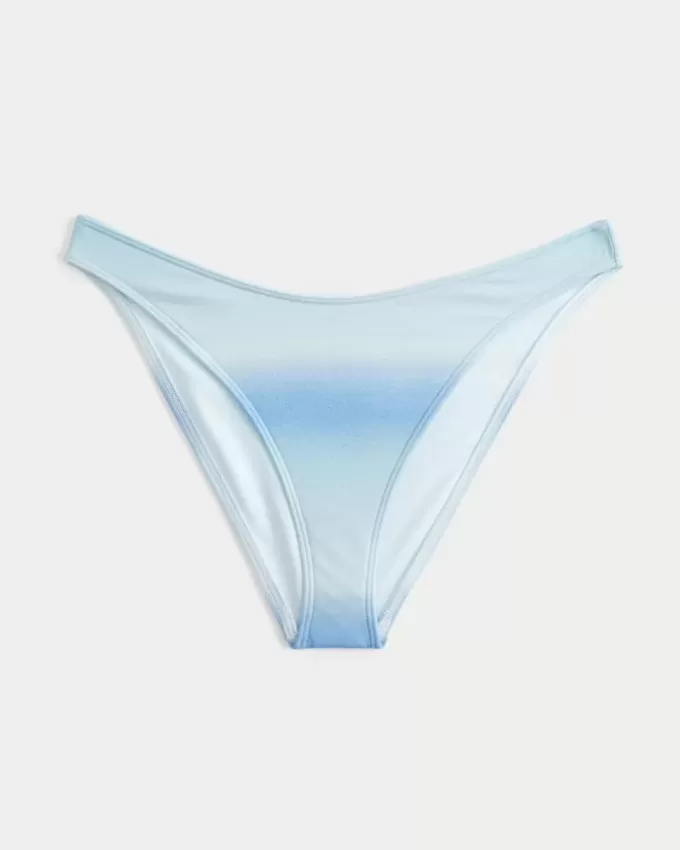 Partea de jos de bikini strălucitoare cu picioare înalte Partea de jos de bikini strălucitoare cu picioare înalte