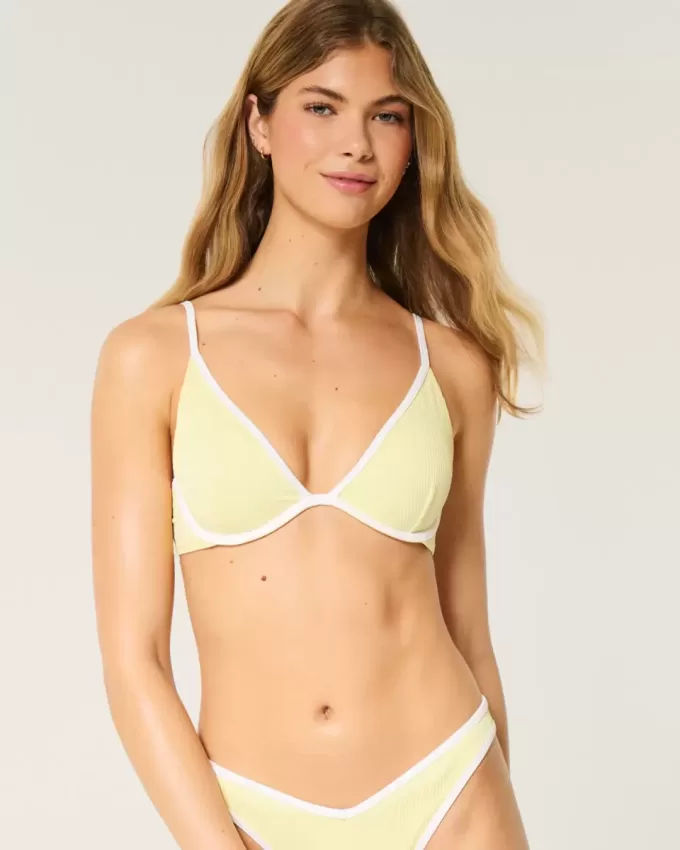 Partea de sus de bikini cu sârmă și adâncime Partea de sus de bikini cu sârmă și adâncime