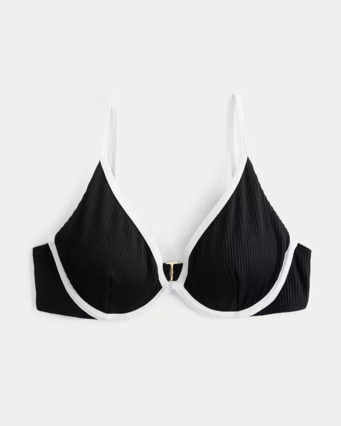Partea de sus de bikini cu sârmă și adâncime Partea de sus de bikini cu sârmă și adâncime