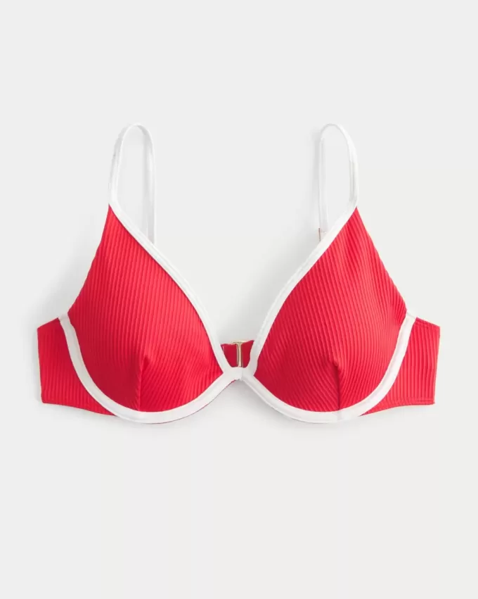 Partea de sus de bikini cu sârmă și adâncime Partea de sus de bikini cu sârmă și adâncime
