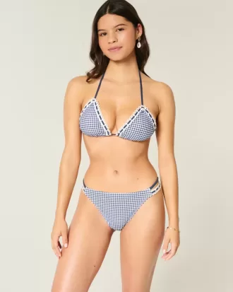 Partea inferioară de bikini cu bretele duble, în stil croșetat