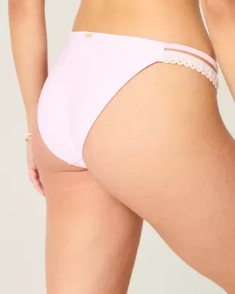 Partea inferioară de bikini cu bretele duble, în stil croșetat