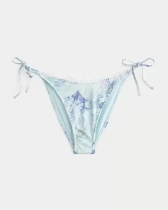 Partea inferioară de bikini cu cravată laterală în stil croșetat Partea inferioară de bikini cu cravată laterală în stil croșetat