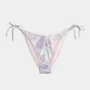 Partea inferioară de bikini cu cravată laterală în stil croșetat Partea inferioară de bikini cu cravată laterală în stil croșetat