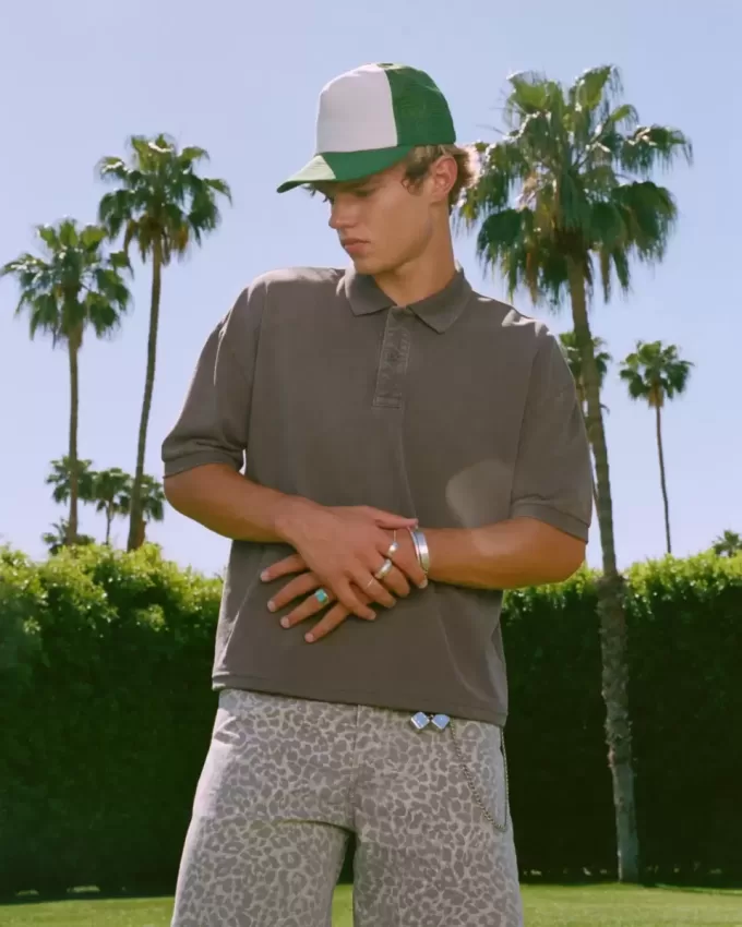 Polo Boxy Crop Washed