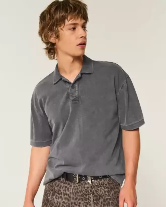 Polo Boxy Crop Washed