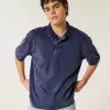 Polo Boxy Crop Washed