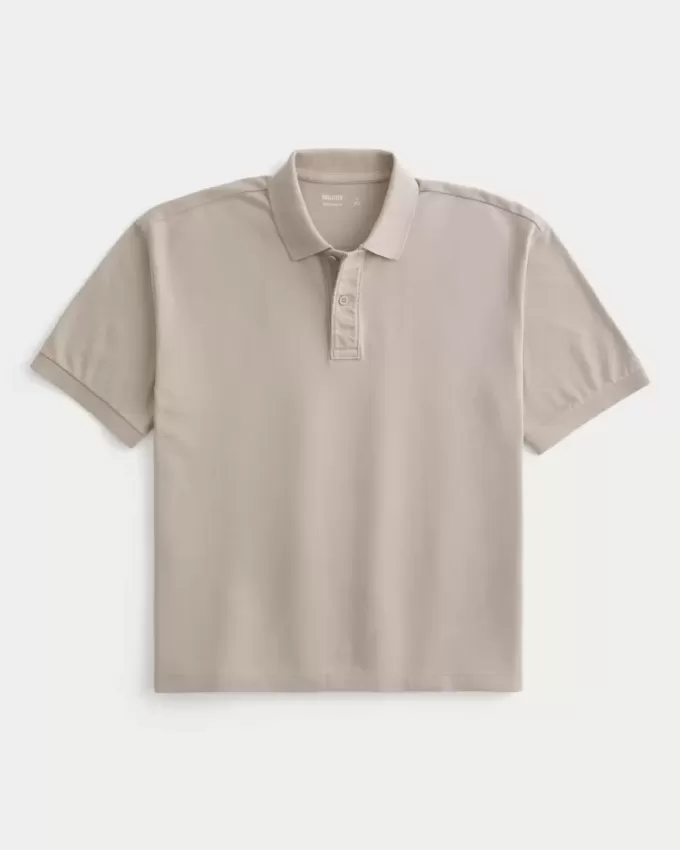 Polo Boxy Crop Washed