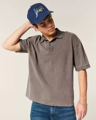 Polo Boxy Crop Washed Polo Boxy Crop Washed