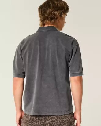Polo Boxy Crop Washed
