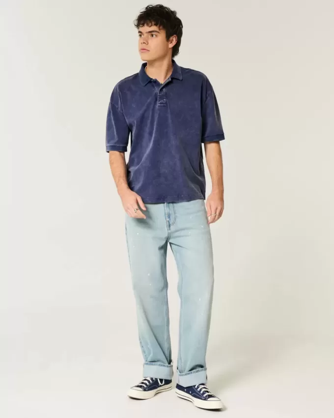 Polo Boxy Crop Washed