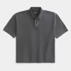Polo Boxy Crop Washed