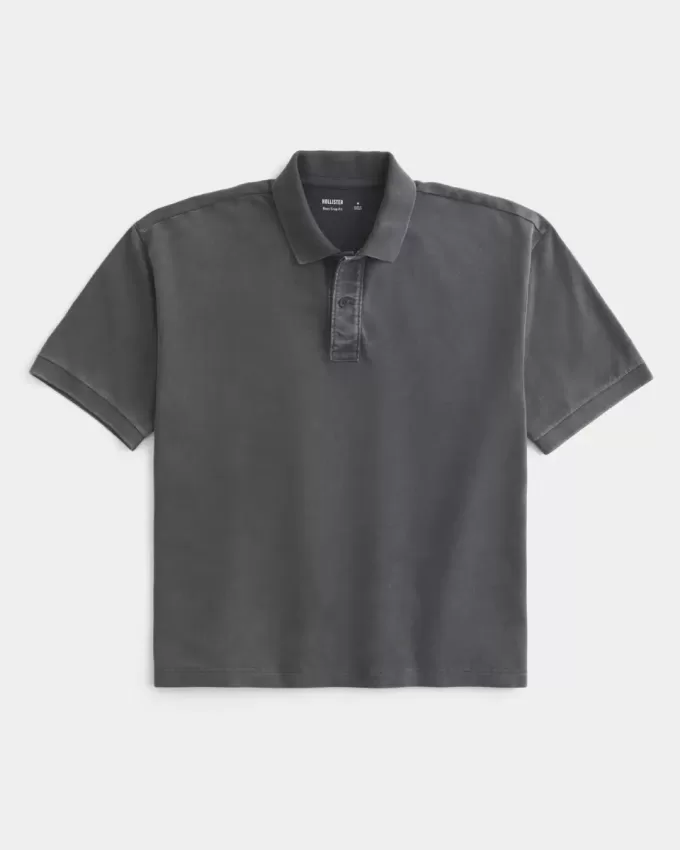 Polo Boxy Crop Washed