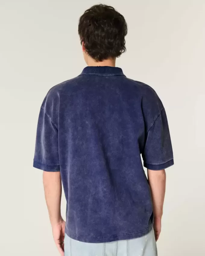 Polo Boxy Crop Washed