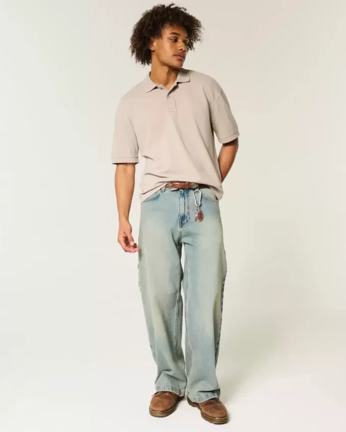 Polo Boxy Crop Washed