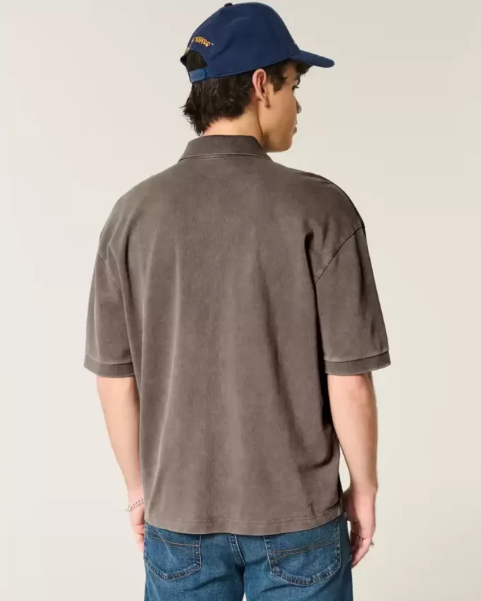 Polo Boxy Crop Washed