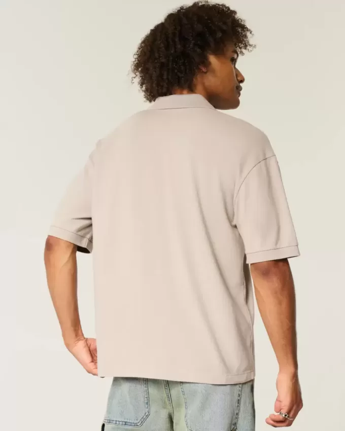 Polo Boxy Crop Washed