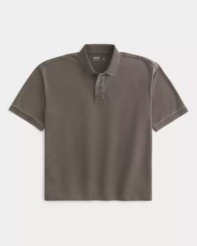 Polo Boxy Crop Washed
