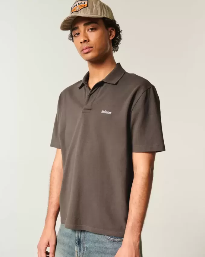 Polo cu logo relaxat