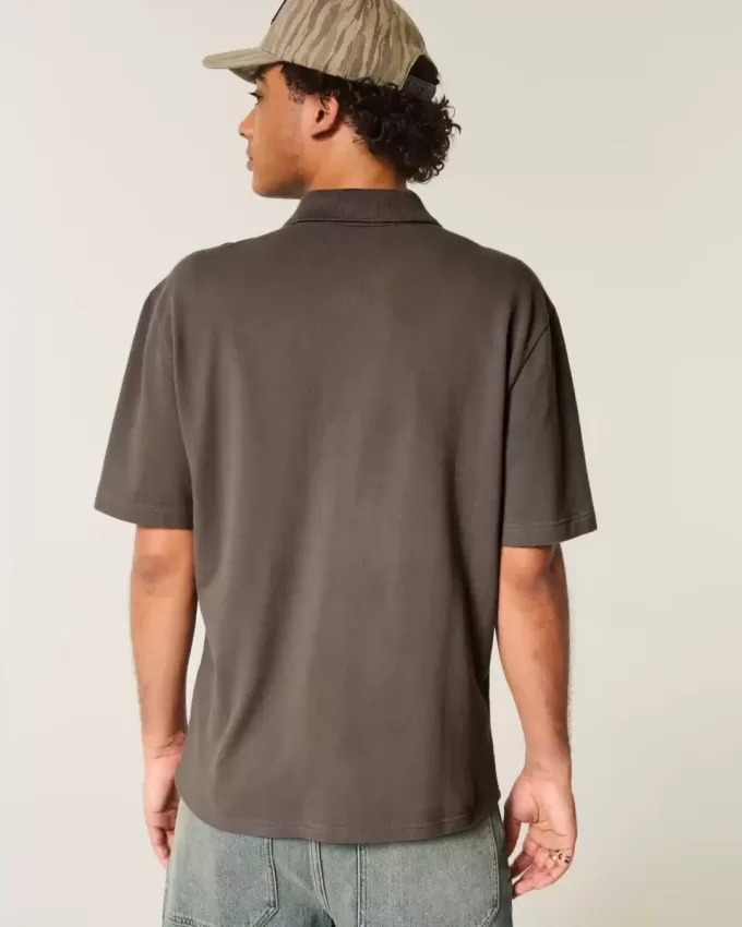 Polo cu logo relaxat