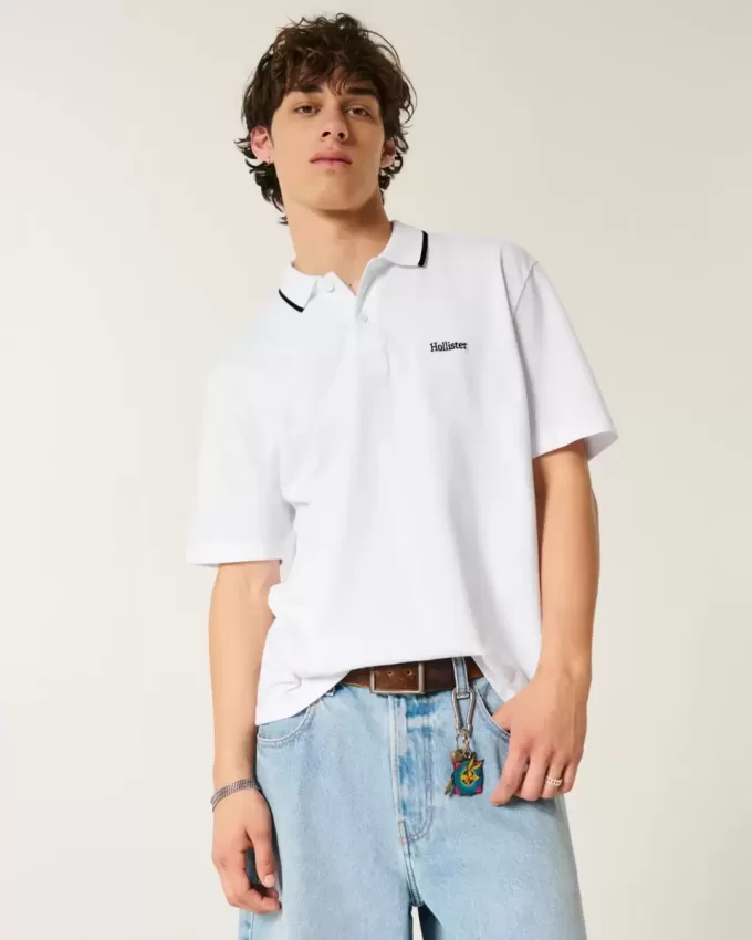 Polo cu logo relaxat