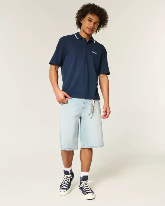Polo cu logo relaxat
