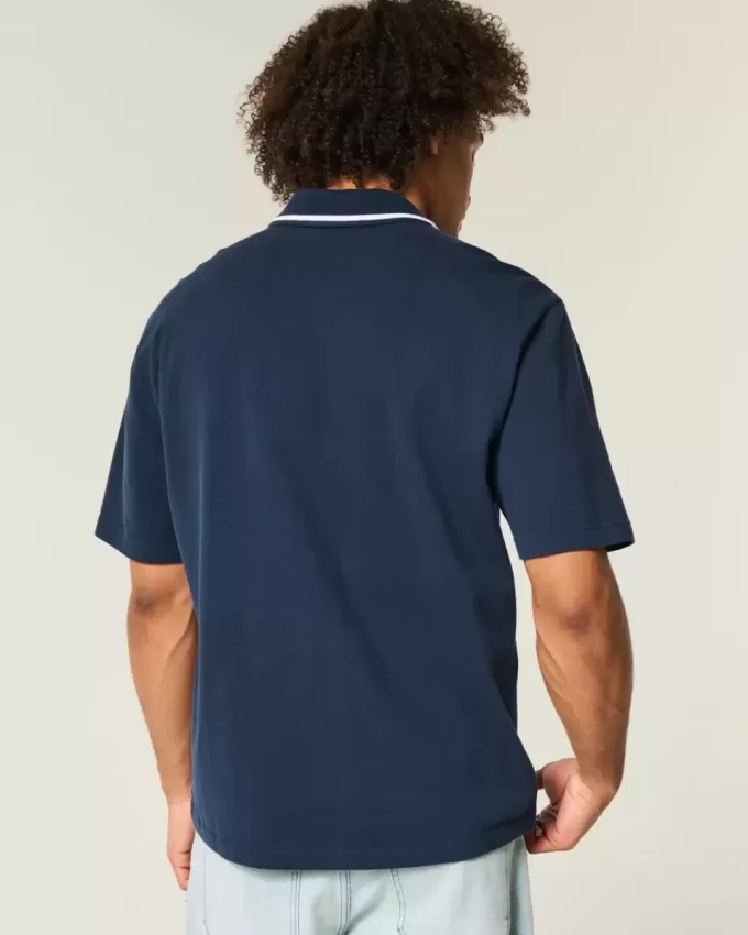 Polo cu logo relaxat