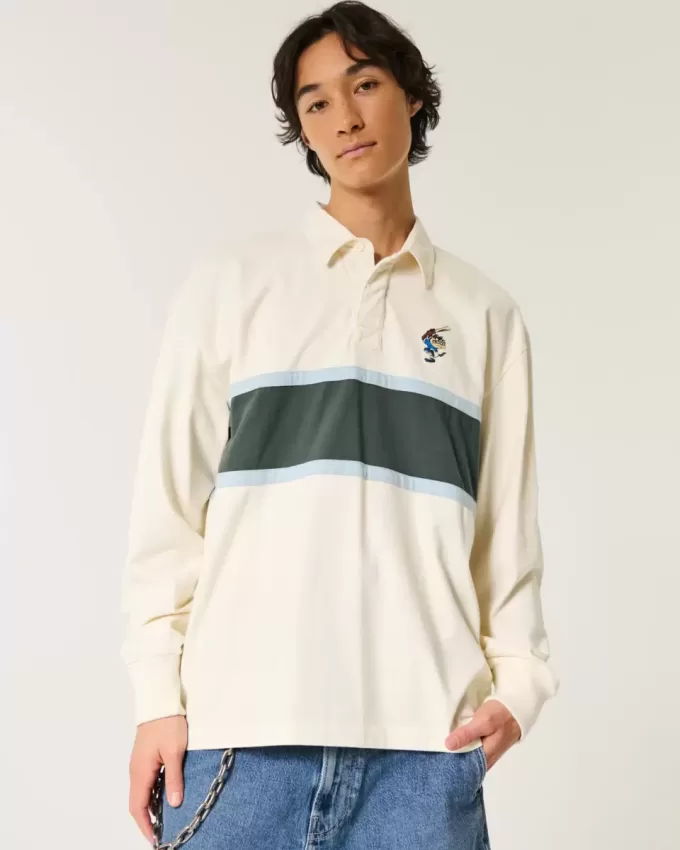 Polo de rugby Boxy Heavyweight Tasmanian Devil Graphic
